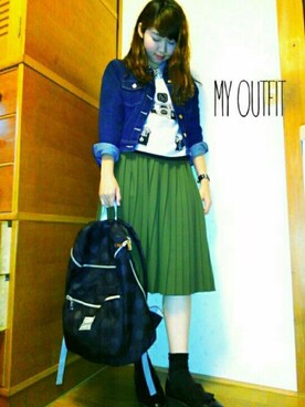 「H&M（エイチ・アンド・エム）のアイテム（腕時計）」を使った、y∞shimiiiさん（レディース・162cm）の春コーディネート