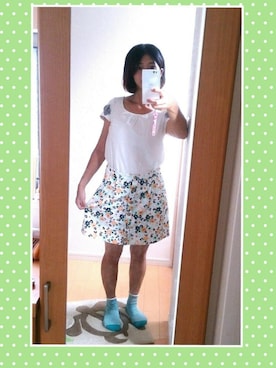 「PETIT BATEAU（プチバトー）のアイテム（スカート）」を使った、yuukoさん（レディース・156cm）の夏コーディネート