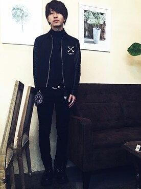 「CHRISTIAN DADA（クリスチャンダダ）のアイテム（ブルゾン）」を使った、S.Bさん（メンズ・176cm）の冬コーディネート