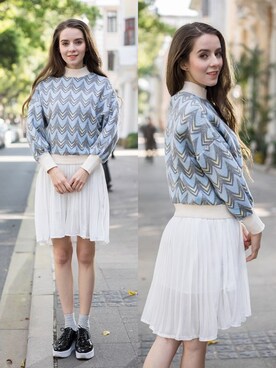 Natalieさんの「Lace Shirt Dress with Pleated Skirt」を使ったコーディネート