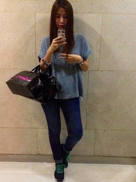 「wearsg」｜「アイテム（スウェット）」を使った、kymyさん（レディース・163cm）の冬コーディネート