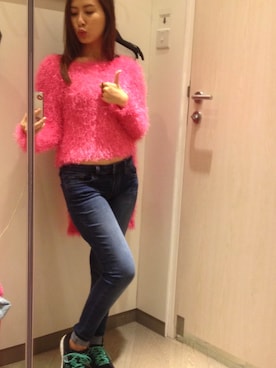 「wearsg」｜「アイテム（ニット/セーター）」を使った、kymyさん（レディース・163cm）の冬コーディネート