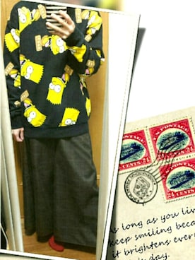 「JOYRICH」｜「アイテム（スウェット）」を使った、Ayaさん（レディース・153cm）の冬コーディネート