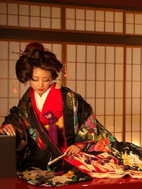 「ヘアメイク」｜「アイテム（水着/着物・浴衣）」を使った、MIAさん（レディース・160cm）の冬コーディネート