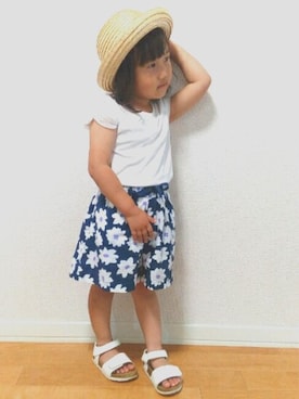 「娘」｜「アイテム（帽子）」を使った、pichipichi-peachさん（キッズ・100cm）の夏コーディネート