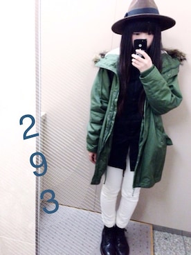 「PARADOX（パラドックス）のアイテム（その他アウター）」を使った、293さん（レディース・153cm）の冬コーディネート