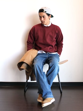「アイテム（家具）」を使った、twothings&thinkさん（メンズ・174cm）の冬コーディネート