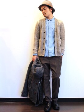 「 ハット」｜「アイテム（その他アウター）」を使った、twothings&thinkさん（メンズ・174cm）の冬コーディネート