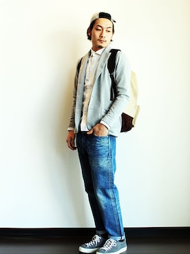「 バックパック」｜twothings&thinkさん（メンズ・174cm）の冬コーディネート