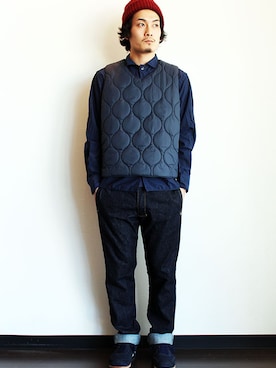 「LOLO（ロロ）のアイテム」を使った、twothings&thinkさん（メンズ・172cm）の春コーディネート