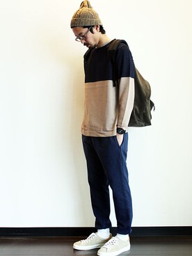 「 バックパック」｜twothings&thinkさん（メンズ・168cm）の春コーディネート