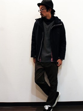 「NECESSARY or UNNECESSARY（ネセサリーオアアンネセサリー）のアイテム（その他アウター）」を使った、twothings&thinkさん（メンズ・168cm）の秋コーディネート