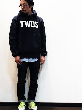 「sAn（サン）のアイテム」を使った、twothings&thinkさん（メンズ・168cm）の冬コーディネート