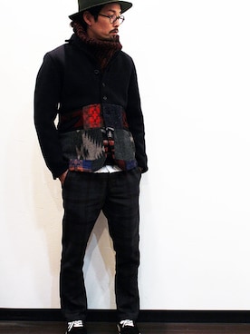 「sAn（サン）のアイテム」を使った、twothings&thinkさん（メンズ・168cm）の冬コーディネート