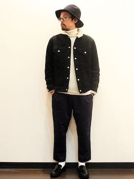 「melple（メイプル）のアイテム（ブルゾン）」を使った、twothings&thinkさん（メンズ・168cm）の冬コーディネート