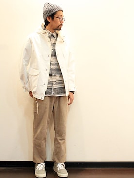 「THE ONE SHOWのアイテム」を使った、twothings&thinkさん（メンズ・168cm）の冬コーディネート