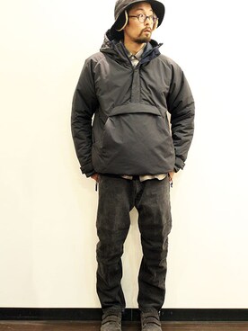 「THE ONE SHOWのアイテム」を使った、twothings&thinkさん（メンズ・168cm）の冬コーディネート