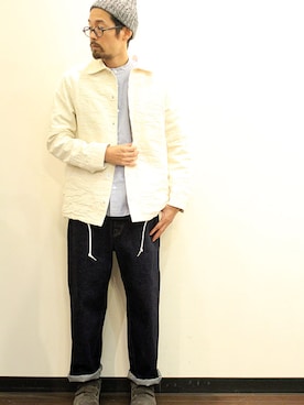 「ink（インク）のアイテム（その他アウター）」を使った、twothings&thinkさん（メンズ・168cm）の冬コーディネート