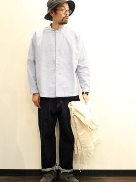 「ink（インク）のアイテム（その他アウター）」を使った、twothings&thinkさん（メンズ・168cm）の冬コーディネート