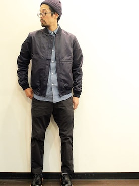 「クロップドパンツ」｜twothings&thinkさん（メンズ・168cm）の冬コーディネート