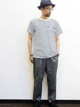 「 ハット」｜「アイテム（アクセサリー）」を使った、twothings&thinkさん（メンズ・168cm）の夏コーディネート