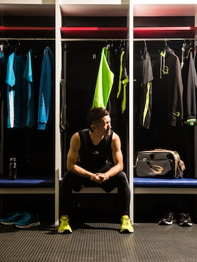 「アイテム（スポーツグッズ）」を使った、BODYMAKERさん（メンズ・171cm）の冬コーディネート