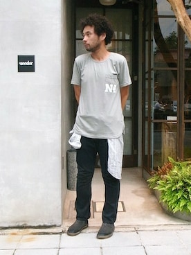 「nonnative（ノンネイティブ）のアイテム（ブーツ）」を使った、TAKEさん（メンズ・170cm）の夏コーディネート