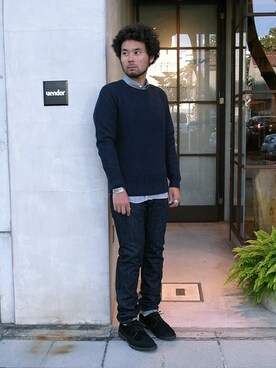 「GENERIC SURPLUS（ジェネリックサープラス）のアイテム（スニーカー）」を使った、TAKEさん（メンズ・170cm）の秋コーディネート