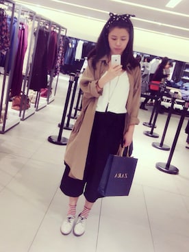 「a fadのアイテム（ジャケット/アウター）」を使った、corny陳小米さん（レディース・161cm）の秋コーディネート
