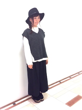 「サンダルに靴下」｜のむさんさん（レディース・163cm）の秋コーディネート