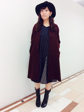 「AS KNOW AS de base（アズノゥアズドゥバズ）のアイテム」を使った、のむさんさん（レディース・163cm）の秋コーディネート