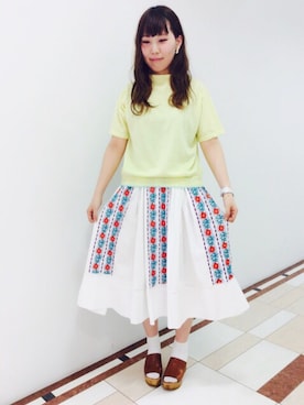 「AS KNOW AS de base（アズノゥアズドゥバズ）のアイテム」を使った、のむさんさん（レディース・163cm）の春コーディネート