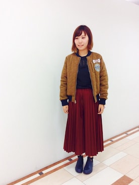 「AS KNOW AS de base（アズノゥアズドゥバズ）のアイテム」を使った、のむさんさん（レディース・163cm）の秋コーディネート