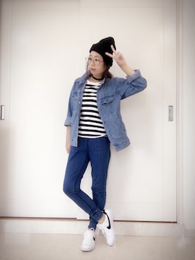 「NIKE（ナイキ）のNIKE/ナイキ グランドテラス 654495（スニーカー）」を使った、☆mo☆さん（レディース・156cm）の秋コーディネート