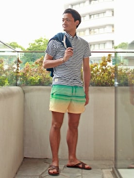 「アイテム（水着/着物・浴衣）」を使った、名取一樹さん（メンズ・174cm）の夏コーディネート