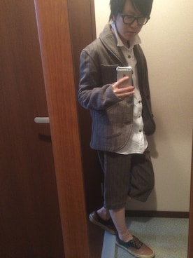 「wilson（ウィルソン）のアイテム（パンツ）」を使った、N.Wさん（メンズ・155cm）の春コーディネート