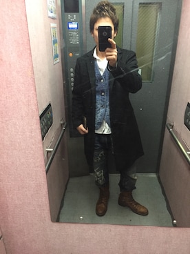 「MARBLES（マーブルズ）のアイテム（パンツ）」を使った、Oceanさん（メンズ・173cm）の冬コーディネート