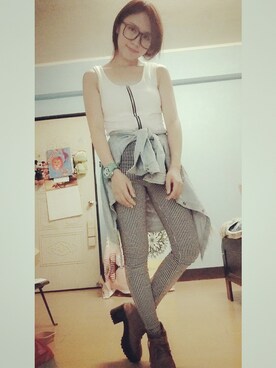 「踝靴」｜Miki Wuさん（レディース・153cm）の秋コーディネート