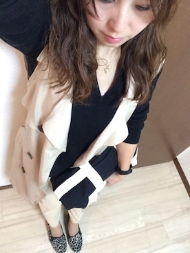 「黒ニット」｜hitomiiiii さん（レディース・152cm）の秋コーディネート