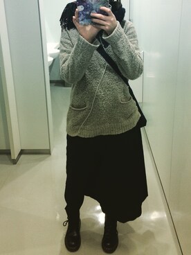 「SEVENDAYS=SUNDAY（セブンデイズサンデイ）のアイテム（マフラー）」を使った、おゆきさん（レディース・163cm）の冬コーディネート