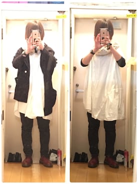 「gomme（ゴム）のアイテム（ワンピース/ドレス）」を使った、おゆきさん（レディース・163cm）の秋コーディネート
