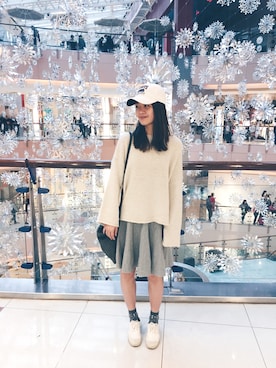 「Roots Canadaのアイテム（帽子）」を使った、WenLinChienさん（レディース・158cm）の秋コーディネート