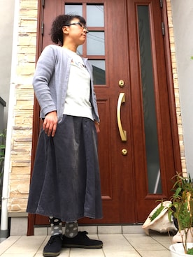 「アイテム（ピアス（片耳用））」を使った、なみさん（レディース・162cm・40代）の春コーディネート