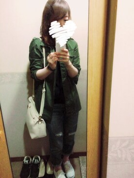 「CONVERSE（コンバース）のCONVERSE コンバース ジャック パーセル / JACK PURCEL（スニーカー）」を使った、kmさん（レディース・156cm）の春コーディネート