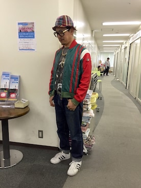 「アイテム（ナイロンジャケット）」を使った、TakashiMiyazawaさん（メンズ・168cm・30代）の春コーディネート