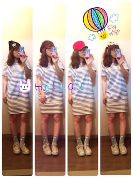 「コンバンース」｜「アイテム（その他）」を使った、yuki＊さん（レディース・157cm）の夏コーディネート
