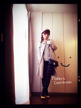 「アイテム（トレンチコート）」を使った、yuki＊さん（レディース・157cm・30代）の秋コーディネート