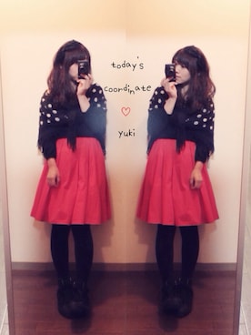 「アイテム（チュニック）」を使った、yuki＊さん（レディース・157cm・30代）の秋コーディネート