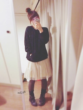 「FITH（フィス）のアイテム（スウェット）」を使った、yuki＊さん（レディース・157cm）の春コーディネート