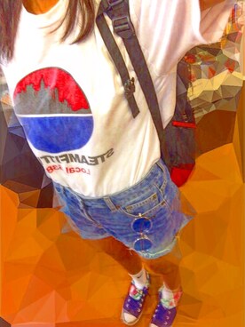 「PANCOATのアイテム」を使った、MINORIさん（レディース・169cm）の夏コーディネート